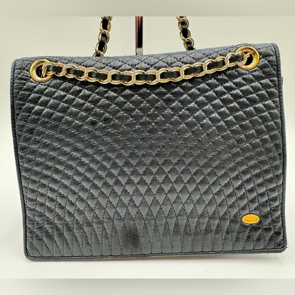 Bally-Authentic-Calf Skin Quilted Leather Black shoulder / crossbody bag - Picture 2 of 16